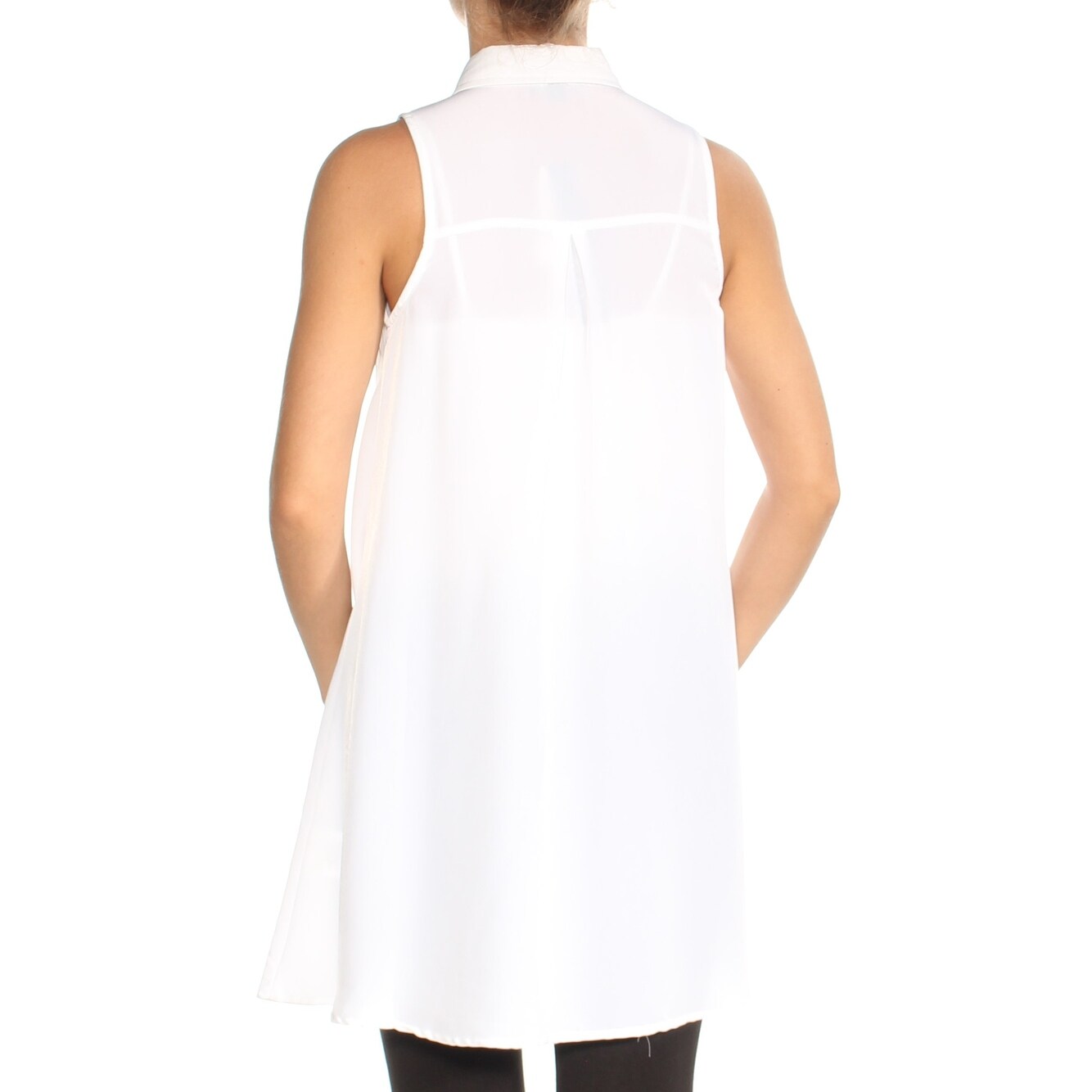 womens white sleeveless top