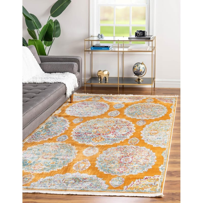 Transitional Laka Collection Area Rug - Orange - 10'x14'