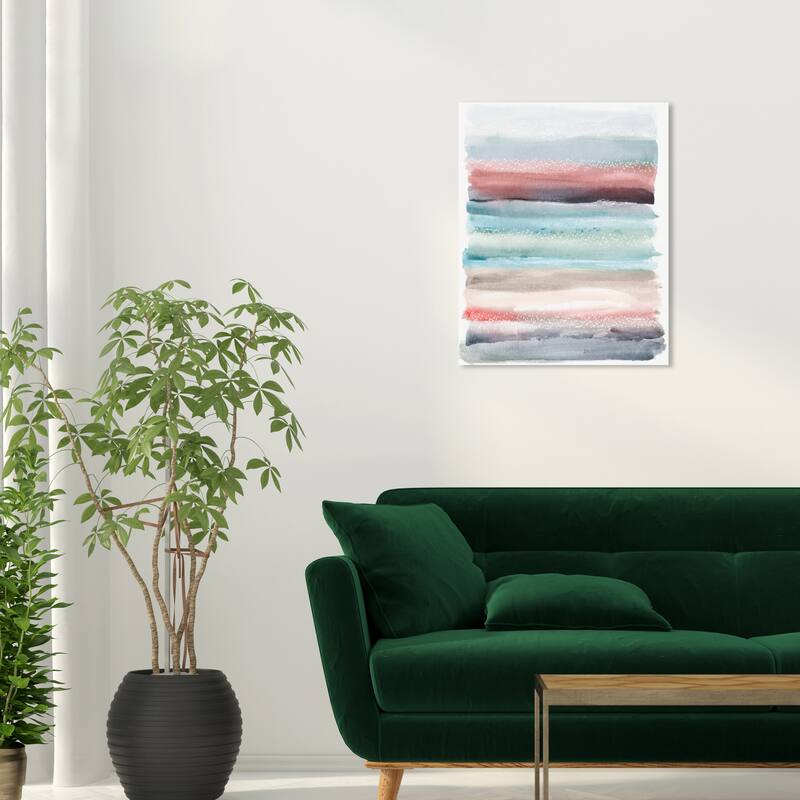 Wynwood Studio Abstract Lares Pastel Desert Pink and Pastel Pink Modern & Contemporary Wall Art Canvas Print - 24 x 20