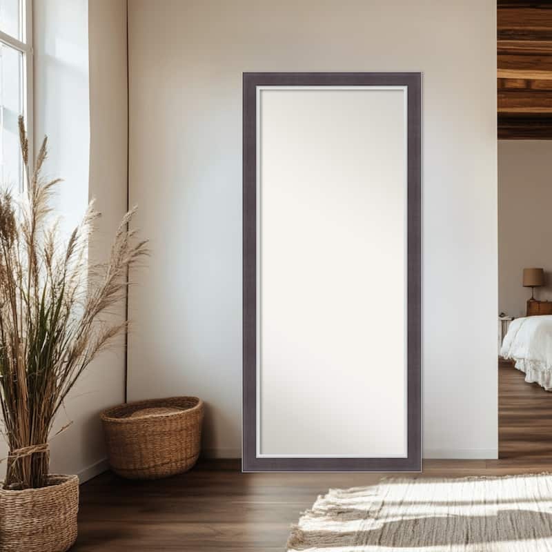 Ellie Non-Beveled Framed Full-Length Floor Leaner Mirror