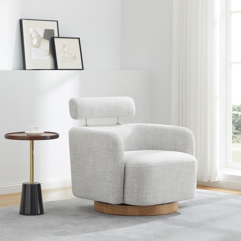 Spruce & Spring Ray Modern Swivel Accent Barrel Chairs