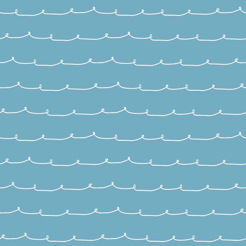 Advantage Wiggle Line Blue Stripe Wallpaper