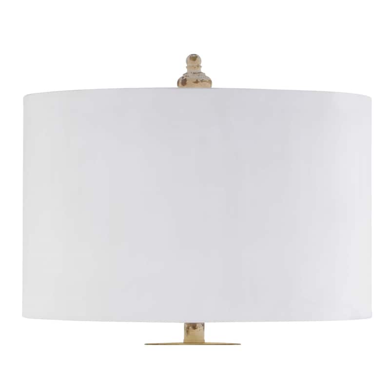 Jocelyn 34" Table Lamp with Linen Shade, Weathered White (Set of 2)