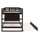 preview thumbnail 50 of 50, Twin-Over-Twin Bunk Bed with Trundle and Storage Drawers, Sturdy Wood Frame