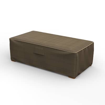 Budge StormBlock™ Hillside Black and Tan Patio Ottoman Cover Coffee Table Cover Multiple Sizes