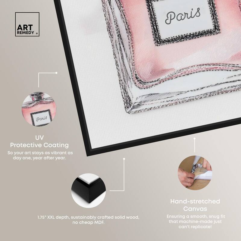 Simple Perfume Bow Canvas by Art Remedy