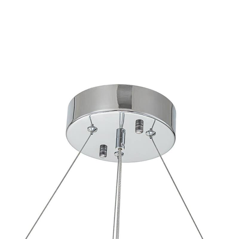 Modern Chrome Crystal Ring Dimmable LED Pendant