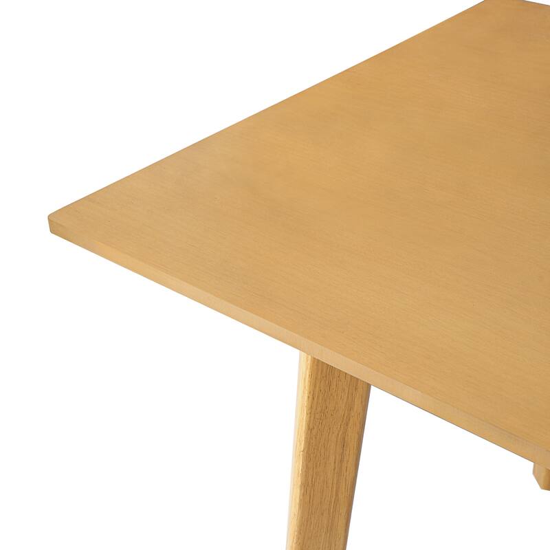 Roomfitters 60" Farmhouse Dining Table, Rectangular Kitchen Table with Solid Wood Leg, Minimalist Dining Table for Home