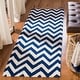 preview thumbnail 8 of 112, SAFAVIEH Handmade Flatweave Dhurries Sandie Modern Wool Rug 2'6" x 10' Runner - Dark Blue/Ivory