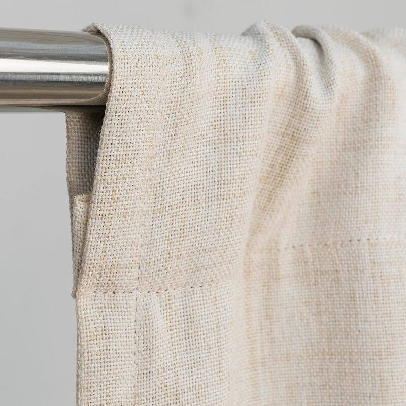 DriftAway Blackout Linen Textured Solid Basic Room Darkening Thermal Insulated Tie Up