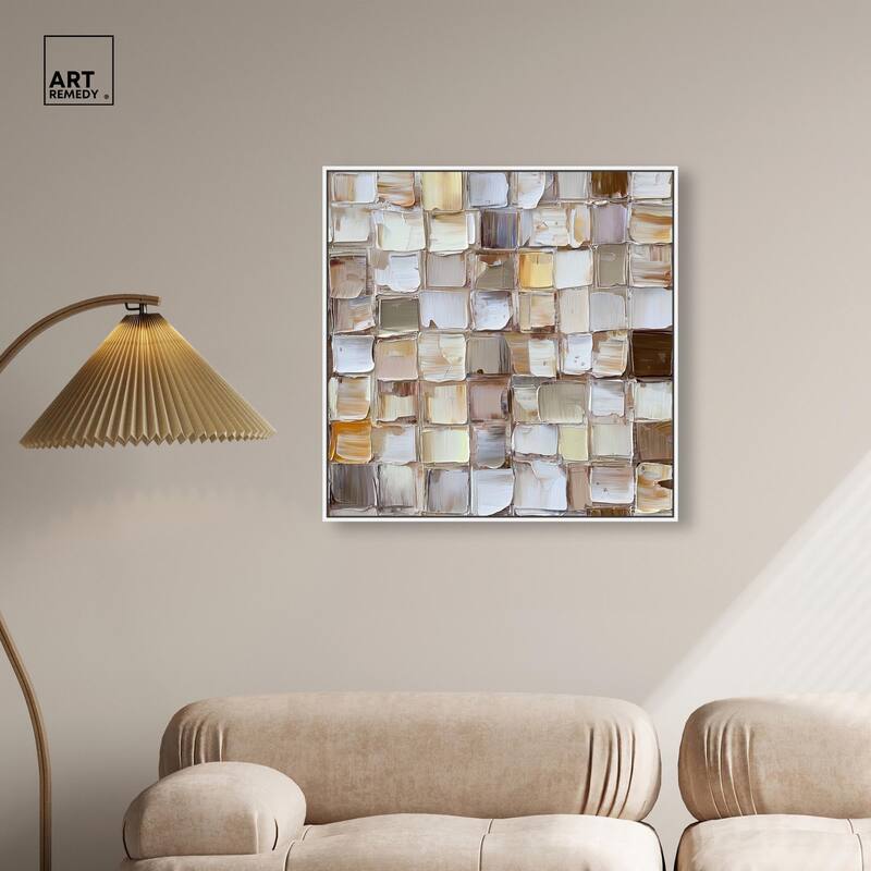 Woven Stone Canvas by Art Remedy