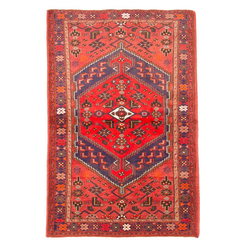 ECARPETGALLERY Hand-knotted Andelz Navy Wool Rug - 4'0 x 6'2