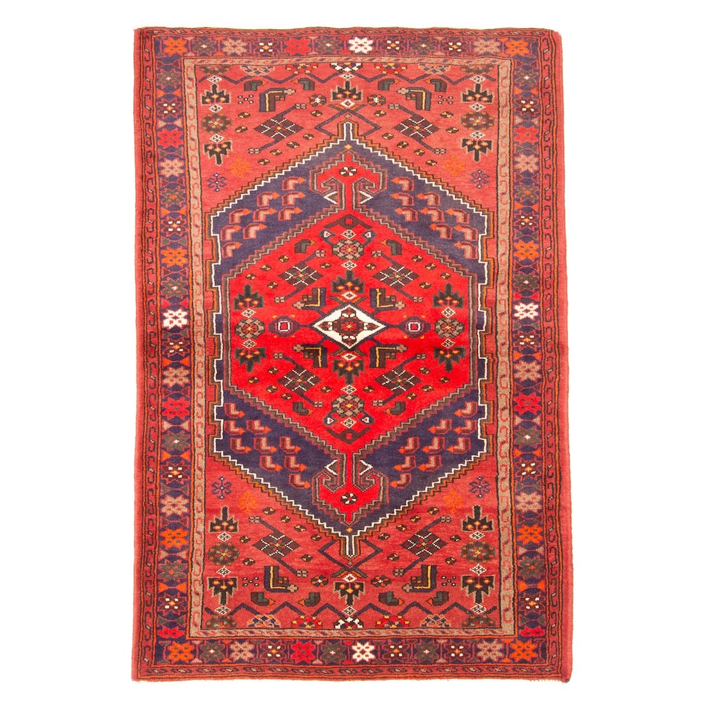 ECARPETGALLERY Hand-knotted Andelz Navy Wool Rug - 4'0 x 6'2