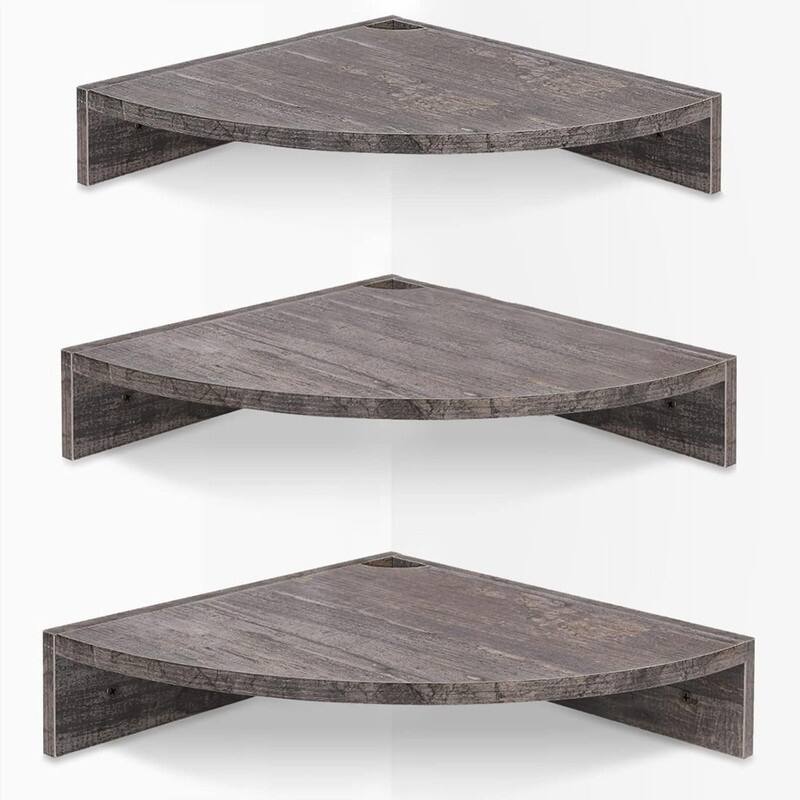 Corner Shelf Wall Mount - Grey