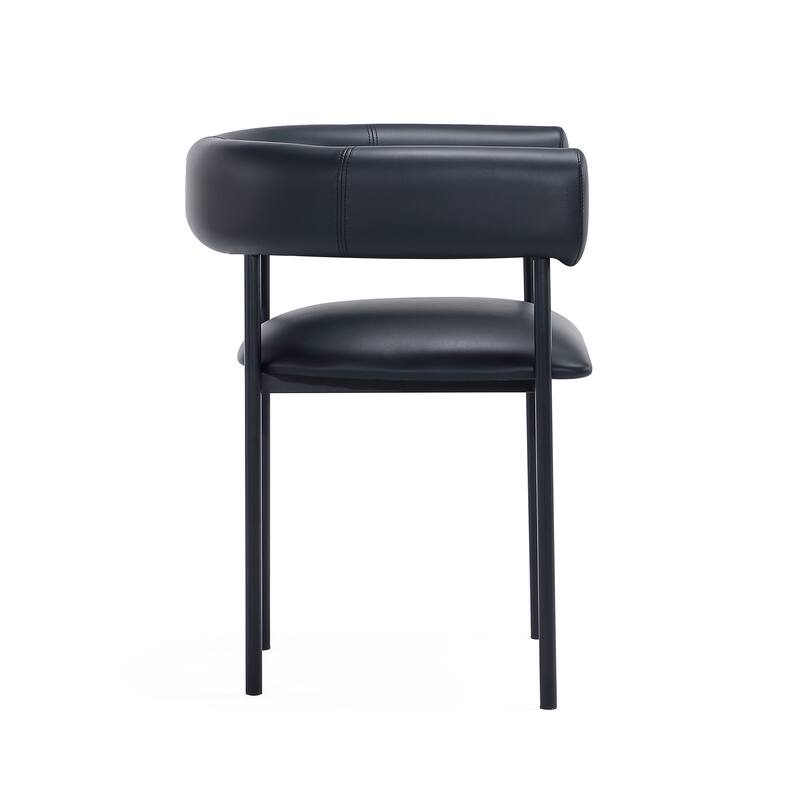 Onda Metal Vegan Leather Dining Chair