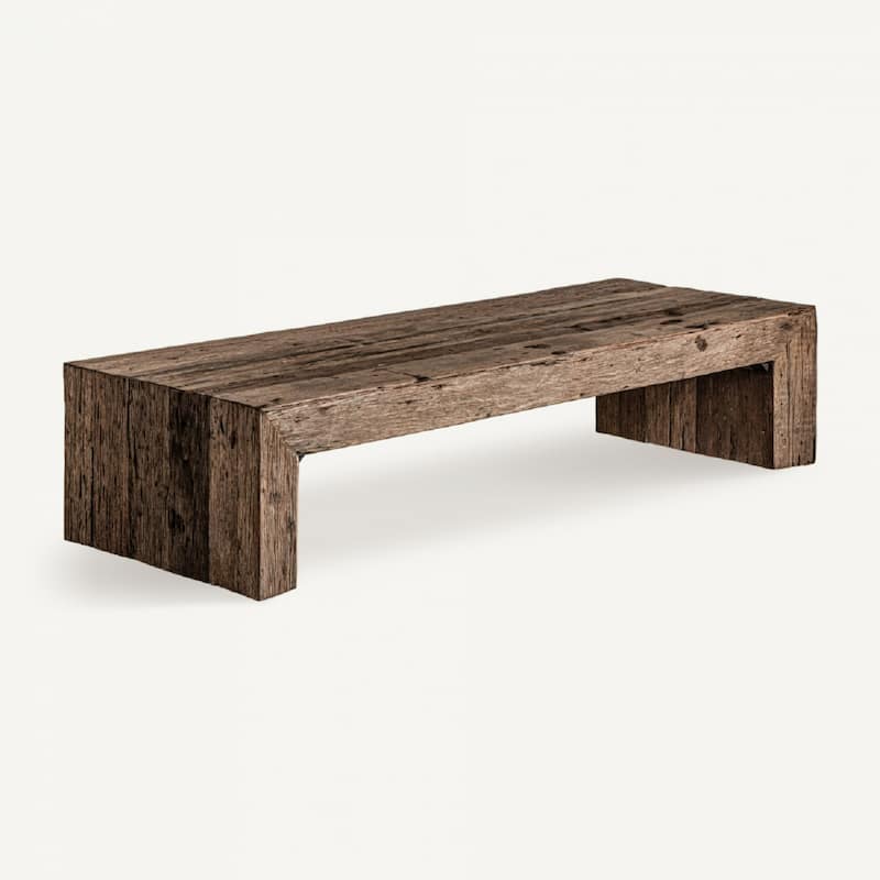 Rectangular Wooden Coffee Table - 48" - Brown