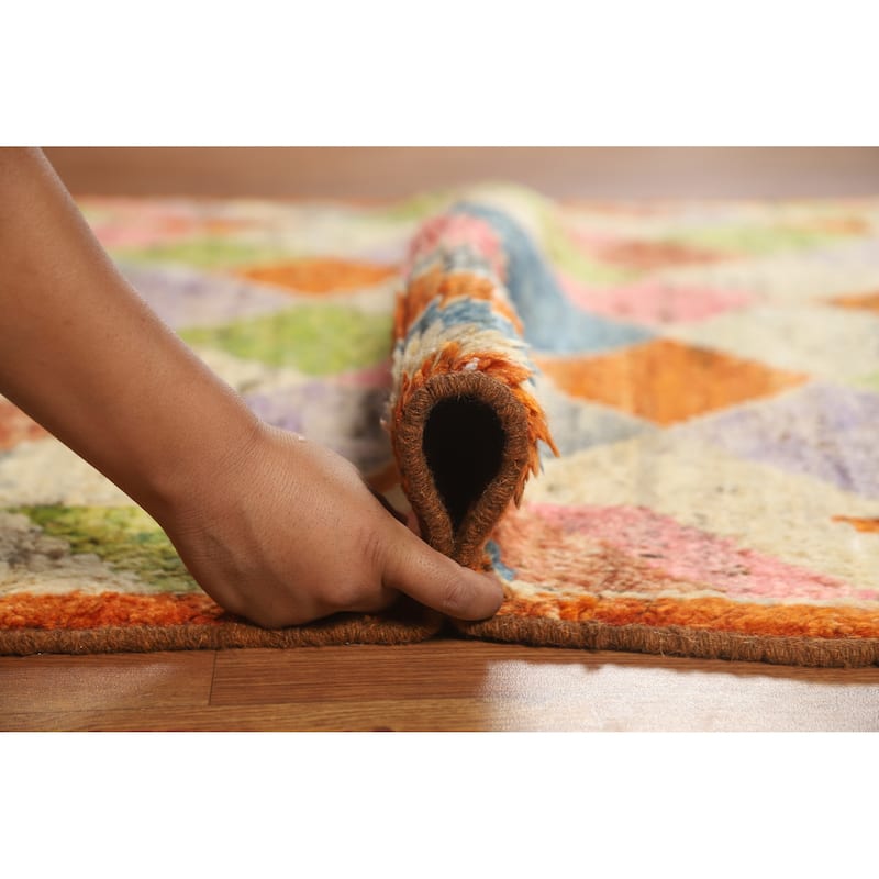 Tribal / Trellis Moroccan Oriental Rug Handmade Wool Carpet - 5'3" x 6'4"