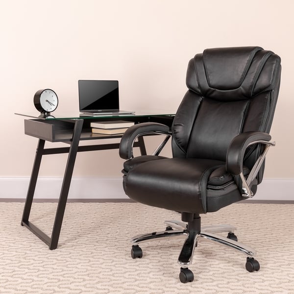 Tall 500 Lb Rated Leathersoft Swivel Office Chair W Tall 500 Lb Rated