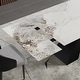 preview thumbnail 17 of 26, 110.23'' Extendable Rectangular Sintered Stone Dining Table For 8 -10 People