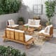 Option Teak Finish + White Cushion