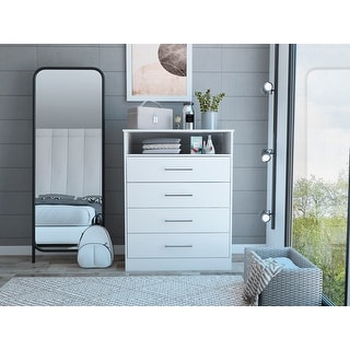 TUHOME Continental Dresser with 4 Drawers and Metal Hardware - On Sale -  Bed Bath & Beyond - 31879828