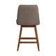 preview thumbnail 79 of 176, Amalie Upholstered Bar Stool, Swivel Counter Height Stool with Solid Wood Frame