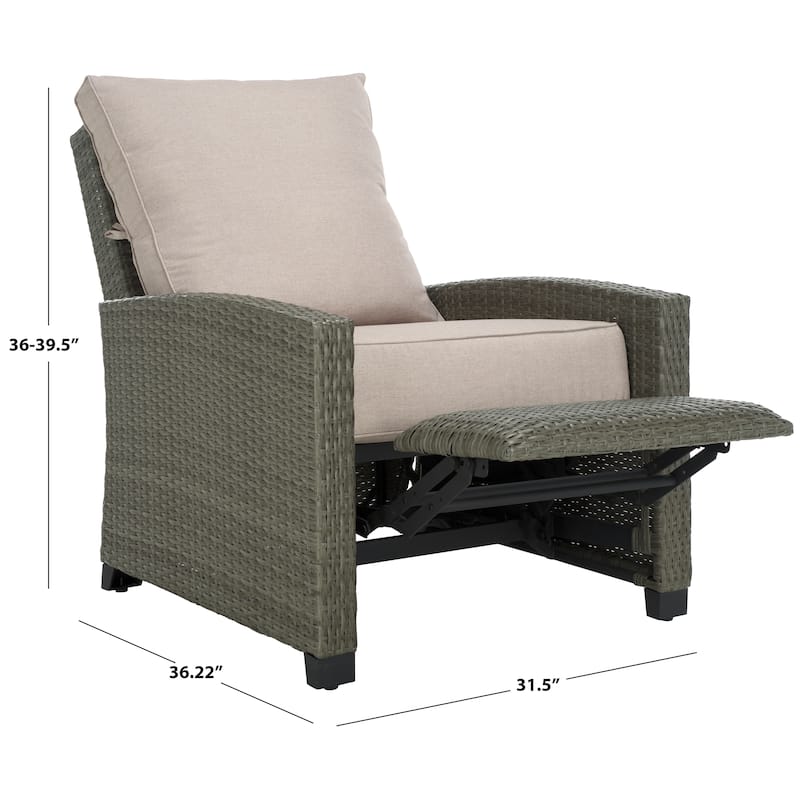 SAFAVIEH Outdoor Patio Furniture Landon Recliner Chair - 32"W x 36"D x 36"H