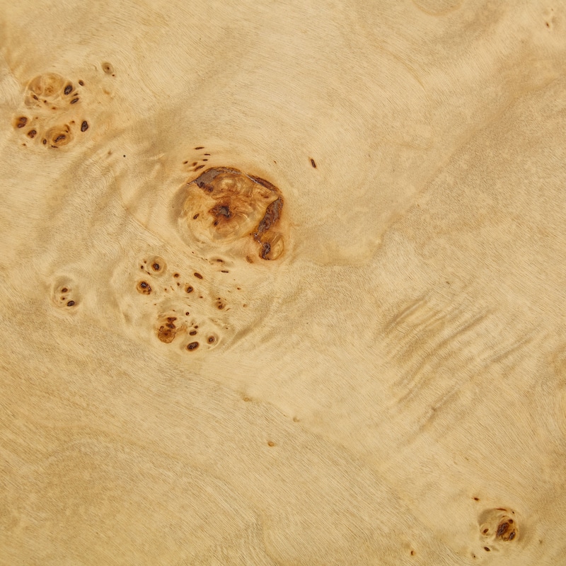 43.31"Burl Wood Veneer Coffee Table,Rectangle Mid-Century Modern Table for Living Room,Coffee Table with Sturdy MDF Pedestal