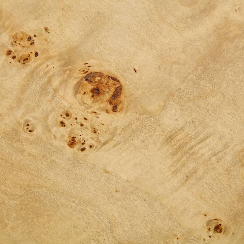 GDF Studio - Calera Mid-Century Modern Faux Burl Wood Coffee Table with Pedestal Base