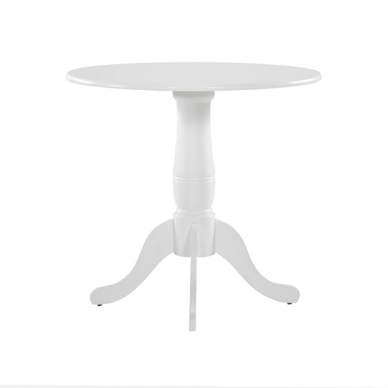 Gasteria Wood Round Dining Table - White