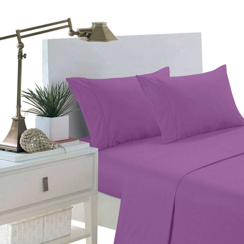 Home Sweet Home Dream Greek Key Embossed Bed Sheet Set