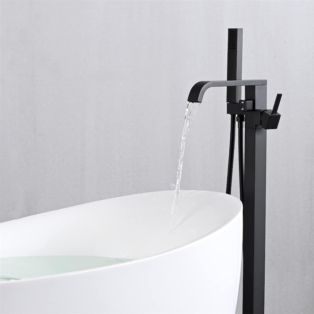 Matte Black Freestanding Bathtub Faucet