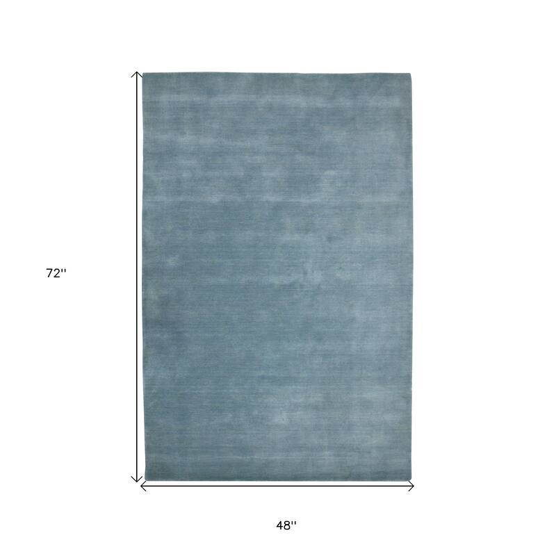 HomeRoots Solid Color Transitional Rectangle Area Rug