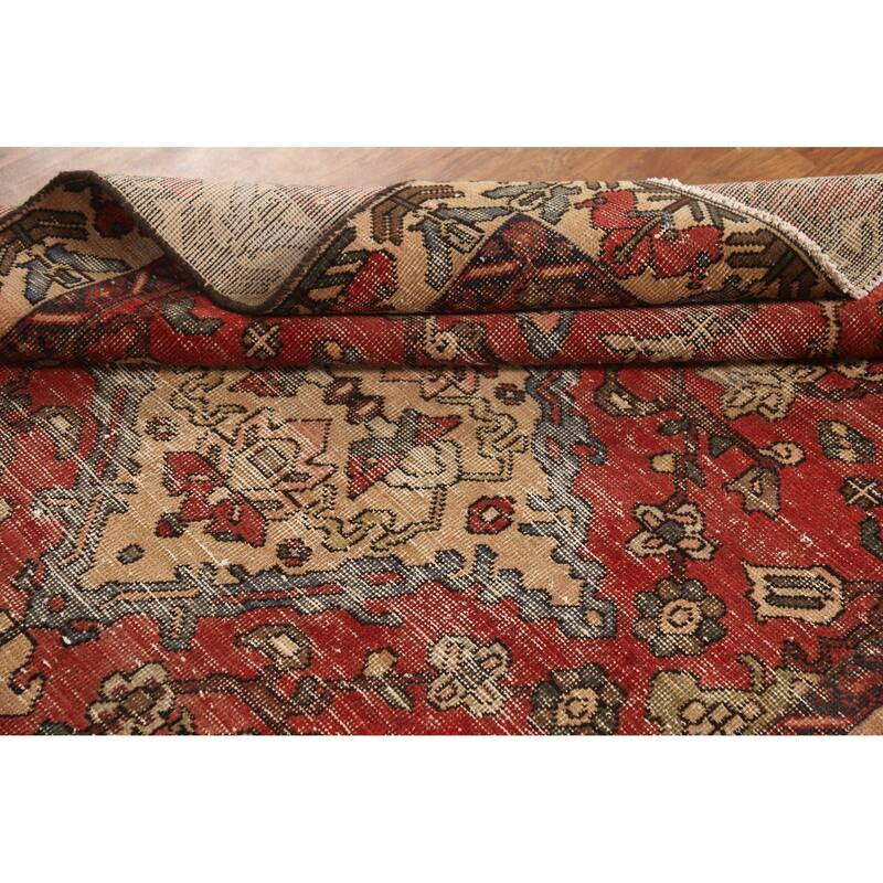 Hand Knotted Oriental 100% Wool Carpet Traditional Floral Oranges & Rust Bakhtiari Area Rug - 6' 2'' X 4' 7''