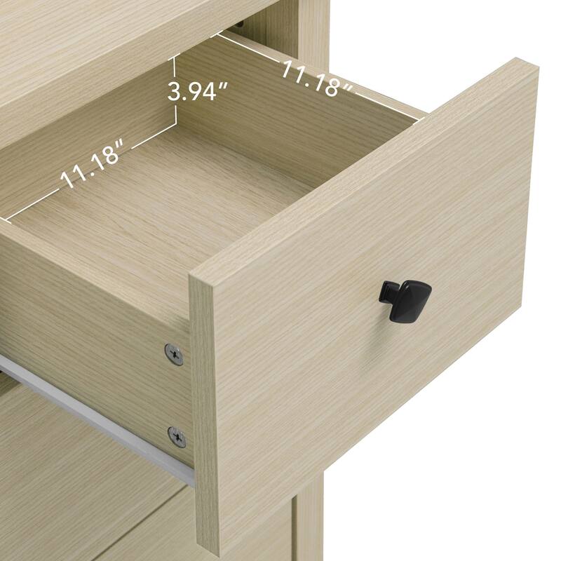 Buffet Cabinet with 2 Embossed Doors, Kitchen Wooden Storage Cabinet, Accent Cabinet with 3 Drawers & Adjustable Shelves