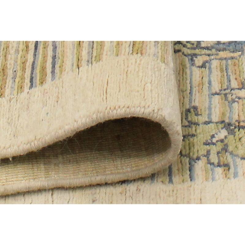 Vintage Inspired Gabbeh Floral Medallion Hand Knotted Area Rug