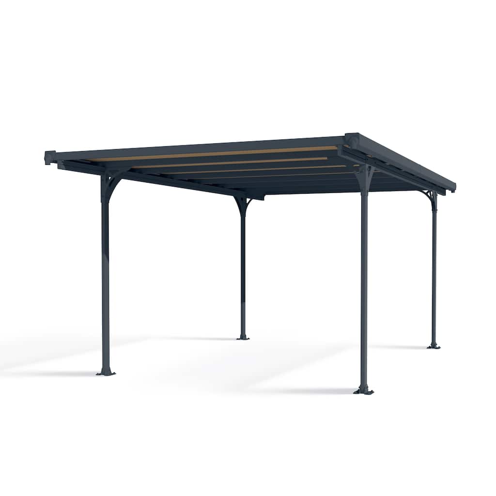 Verona 10 ft. x 16 ft. Gray/Bronze Single Carport - 10 ft. x 16 ft.