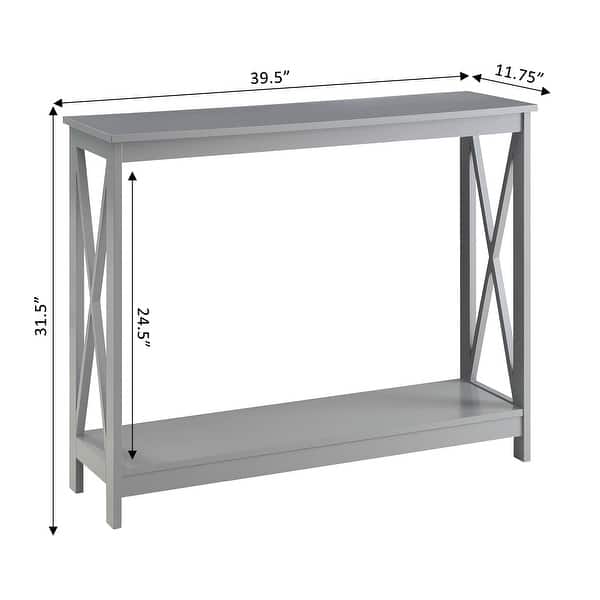 dimension image slide 4 of 16, Convenience Concepts Oxford Console Table with Shelf