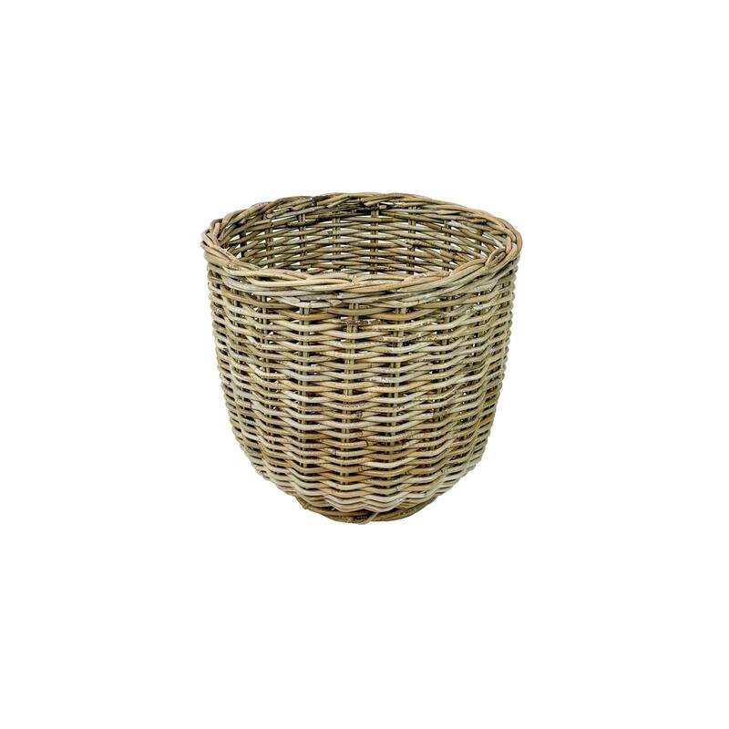 Round Rattan Storage Baskets - 17" - Set of 3