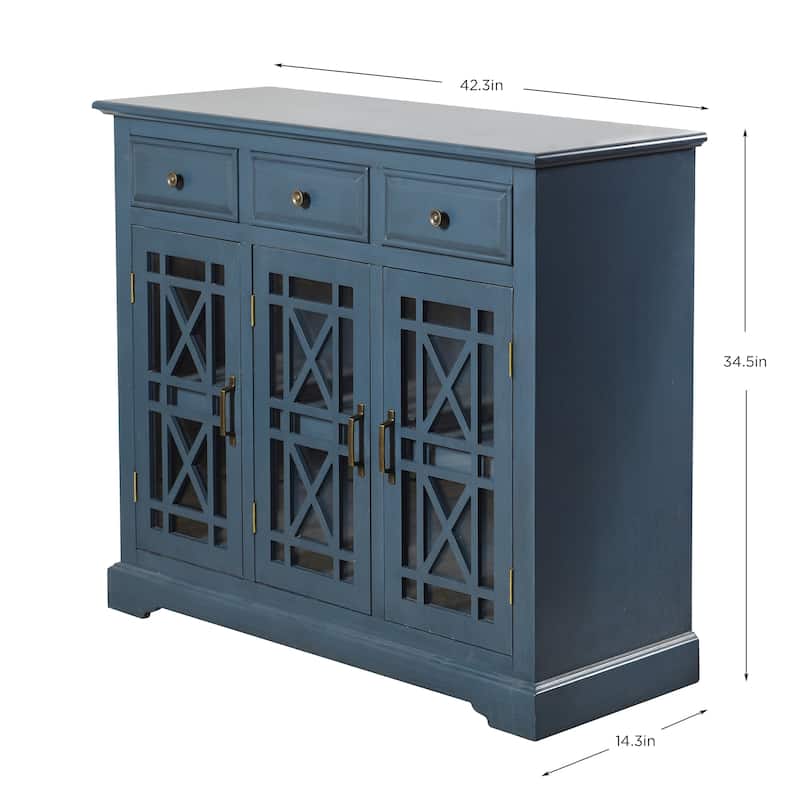StyleCraft Archer Ridge Navy Blue 3 Drawer with 2 Door Sideboard