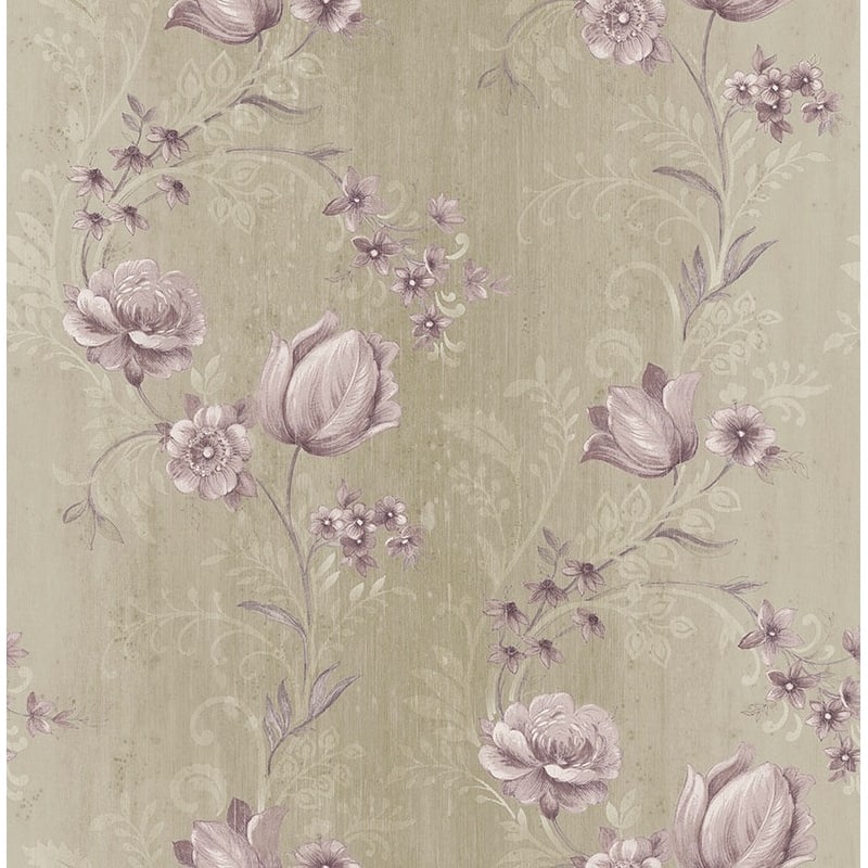 Seabrook Design Hestia Floral Trail Unpasted Wallpaper