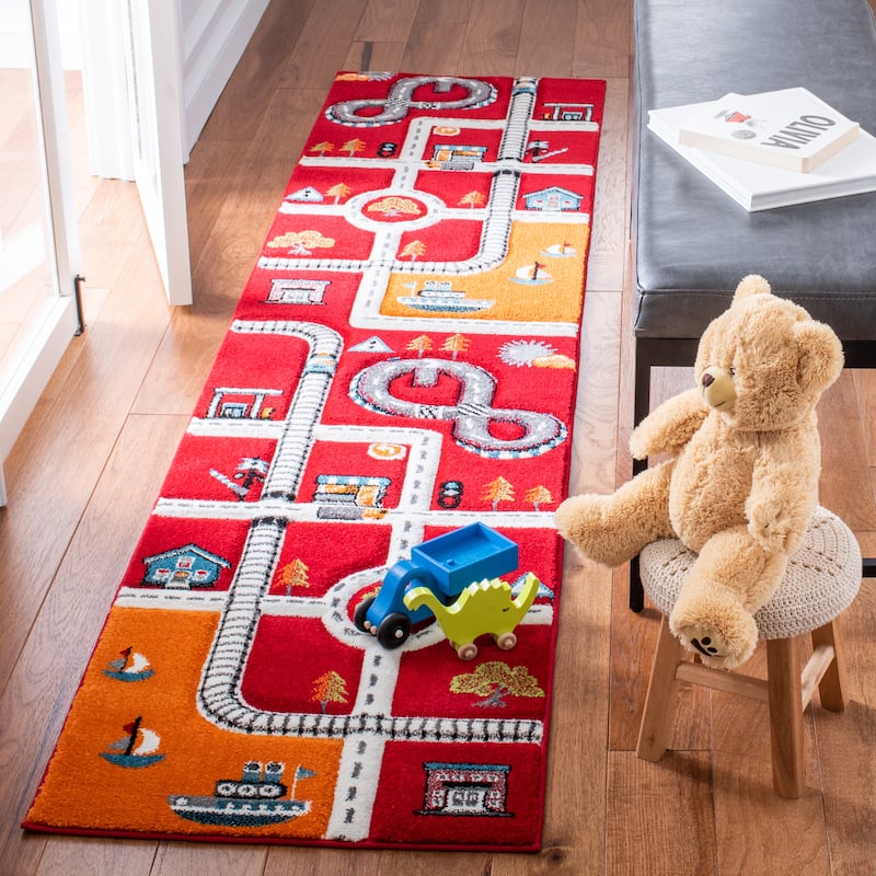 SAFAVIEH Carousel Kids Koika Neighborhood Road Rug