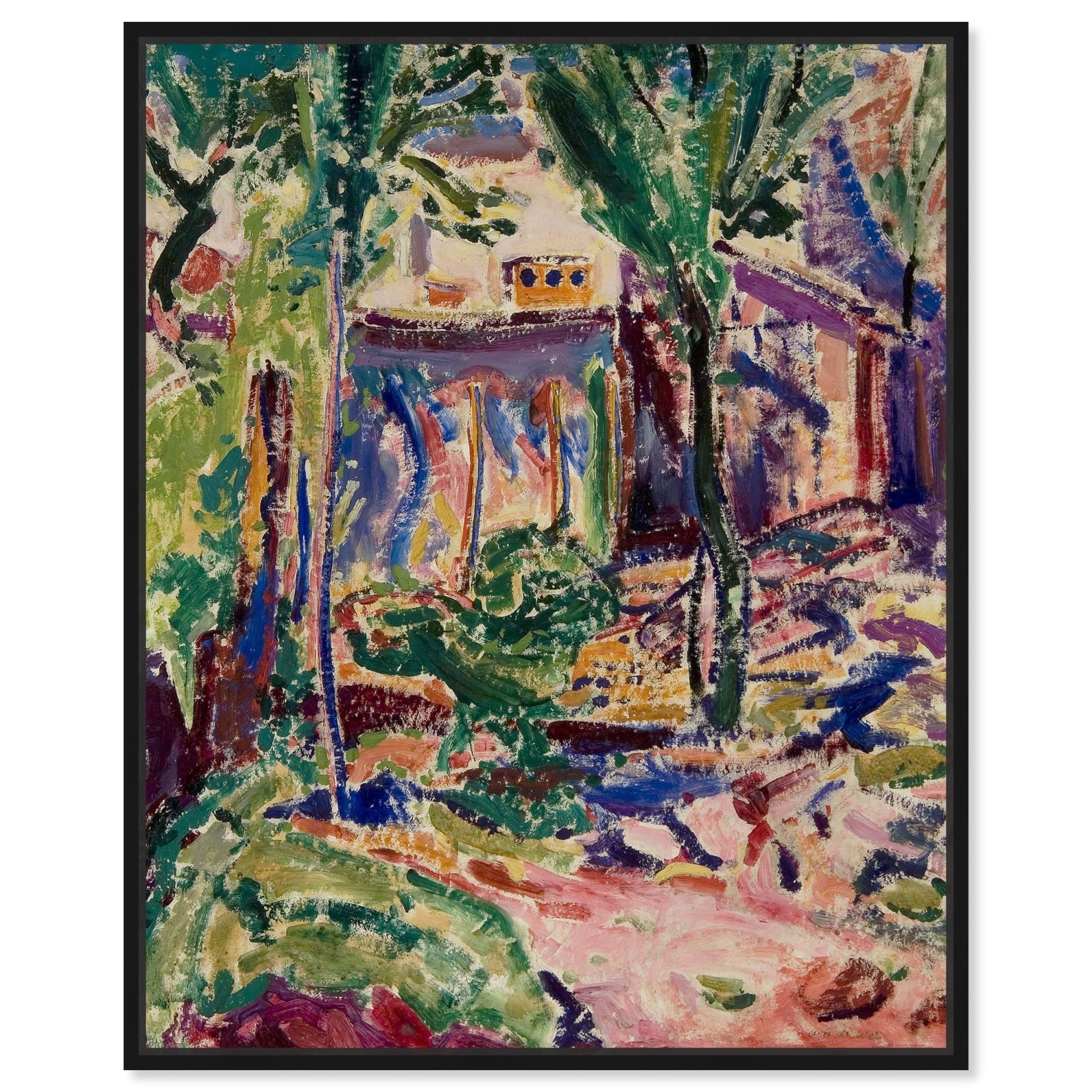 Landscape With House Canvas Vintage Farmhouse Wall Art by Art Remedy