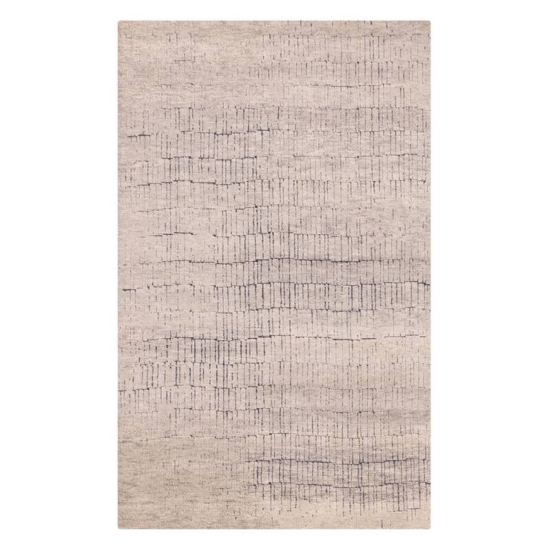 ECARPETGALLERY Hand-knotted Tangier Light Grey Wool Rug - 5'1 x 8'3
