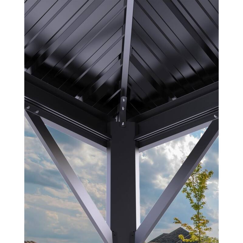 12'x14' Hardtop Gazebo for Patio, Deck, Backyard, Lawn, and Garden - 12X14 Ft