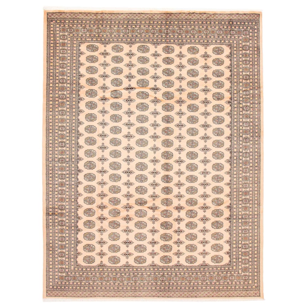 ECARPETGALLERY Hand-knotted Finest Peshawar Bokhara Beige Wool Rug - 9'1 x 12'0