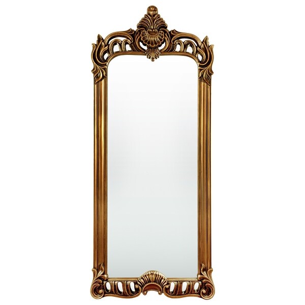 Oversized Vintage Gold Ornate Full Length Floor Mirror Baroque