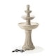 preview thumbnail 33 of 36, Glitzhome 45.25"H Oversized 3-Tier Pedestal Ceramic Resin Outdoor LED Fountain