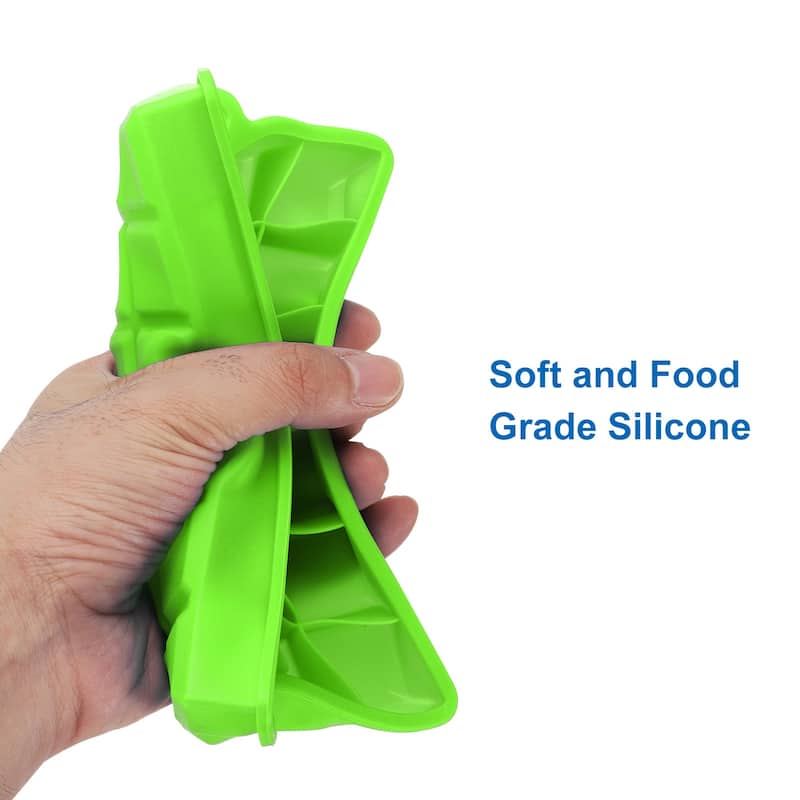 4pcs Ice Cube Tray with Lids, Silicone Square Ice Molds for Freezer