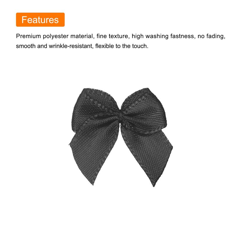 Mini Ribbon Bow 1" Mini Fabric Satin Ribbon Flower Bows for Craft DIY